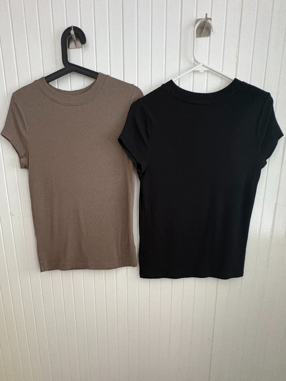 Set of 2 Ribbed Slim Fit T-Shirts
